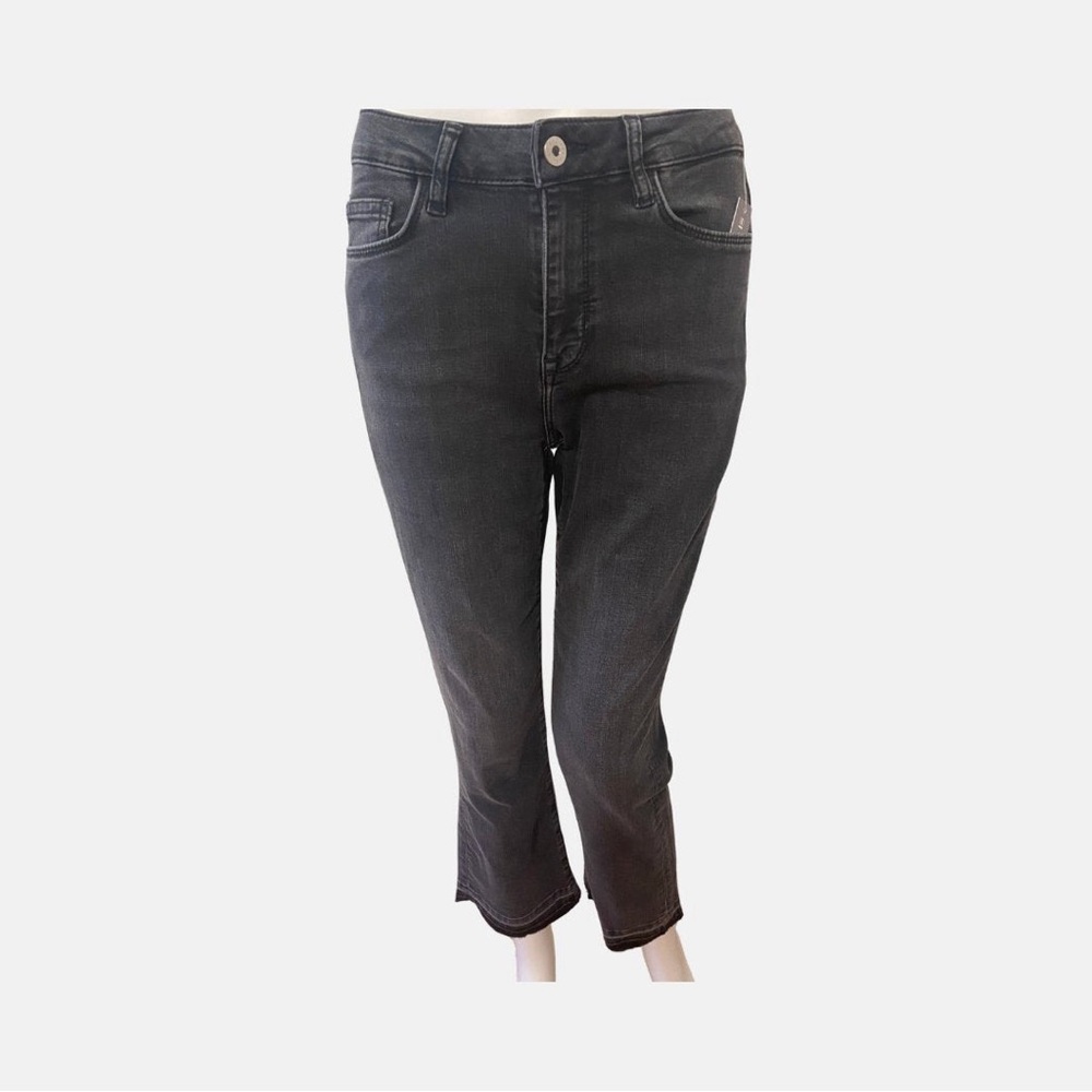 Elliott Lauren Crop Boot Cut Jeans with Raw Hem